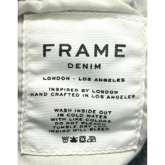 Frame Denim Le Skinny de Jeanne Women 28 Jean Gray Shred Distressed USA Stretch - Picture 11 of 13